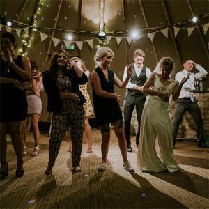 People dancing at a wedding